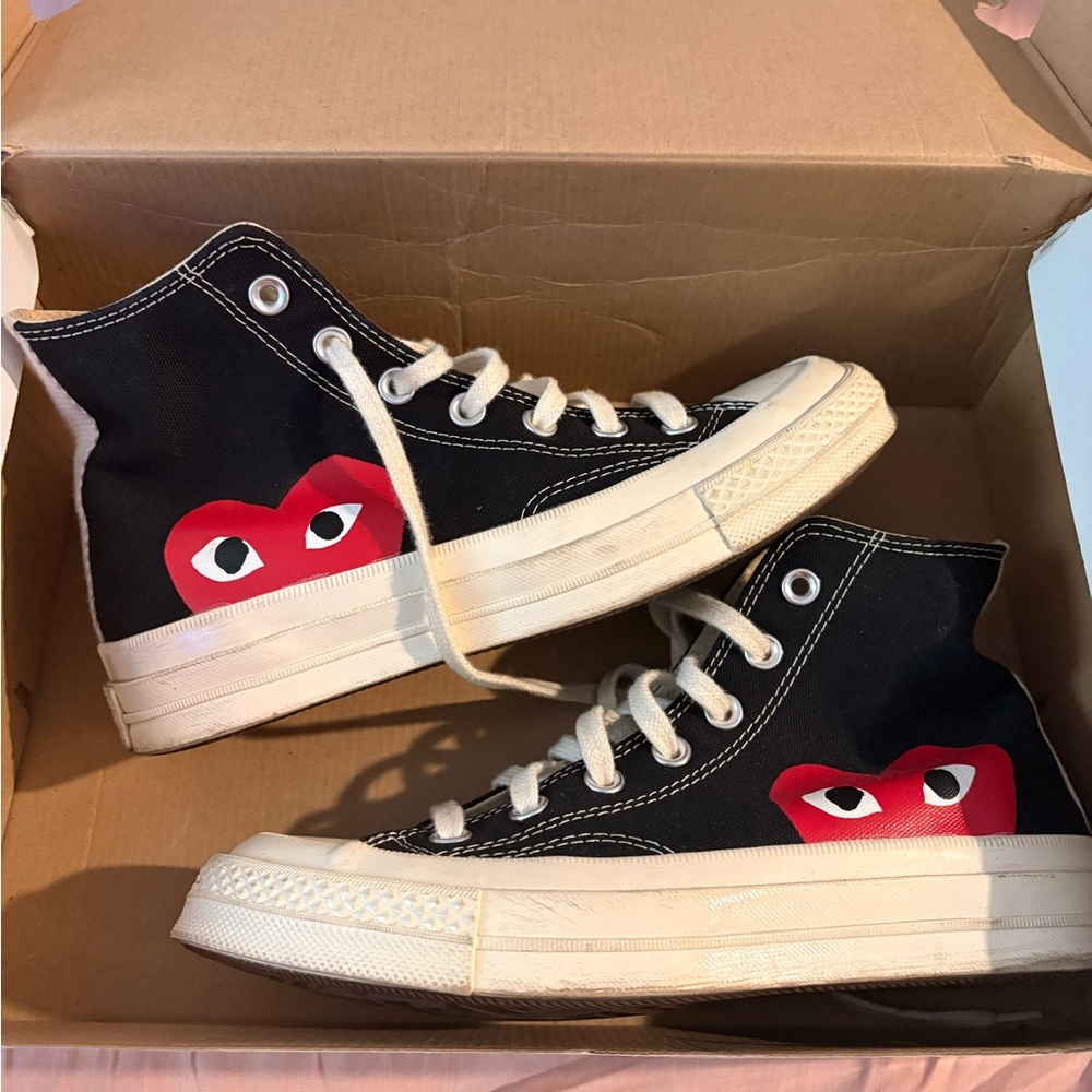 Comme des Garçon High Top Converse Black